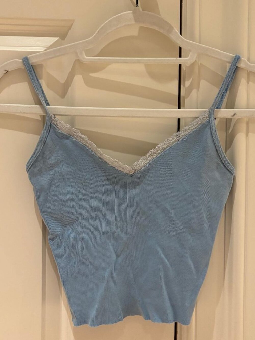 Brandy Melville Blue Cropped Tank Top